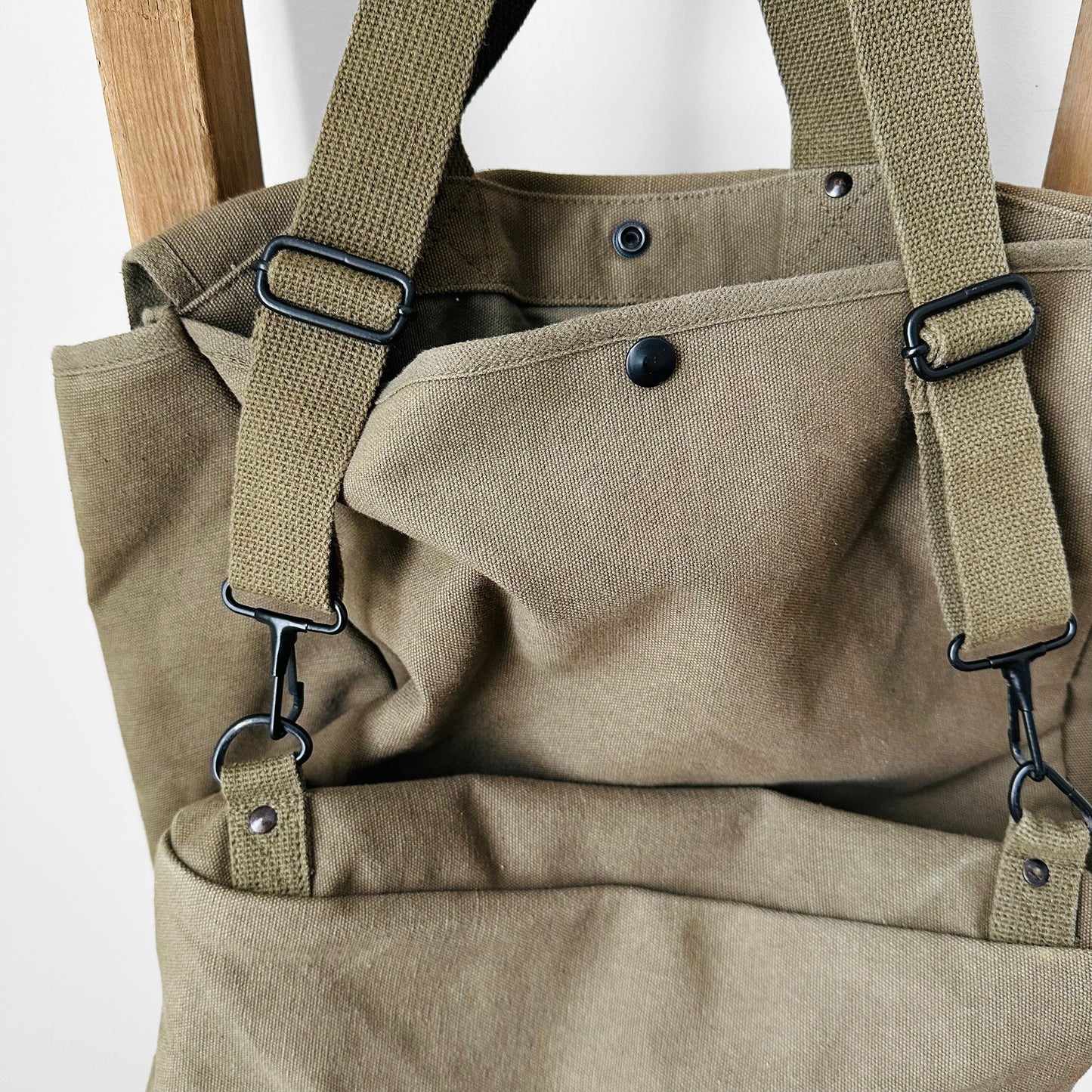 Olive Green Canvas Military Backpack