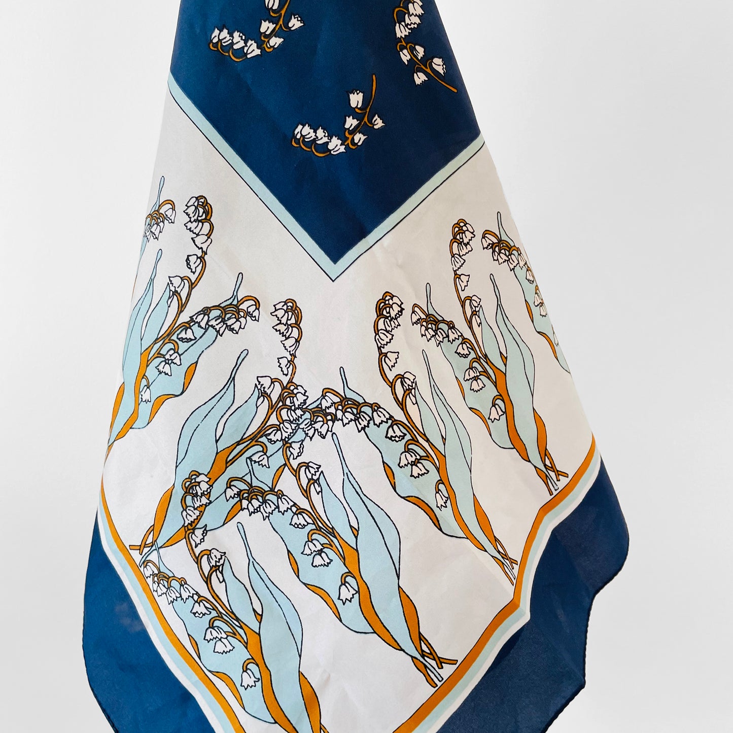 Navy Floral Wildflower Kerchief Scarf