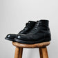 Steel-Toed Black Leather Military Combat Lace-Up Boots