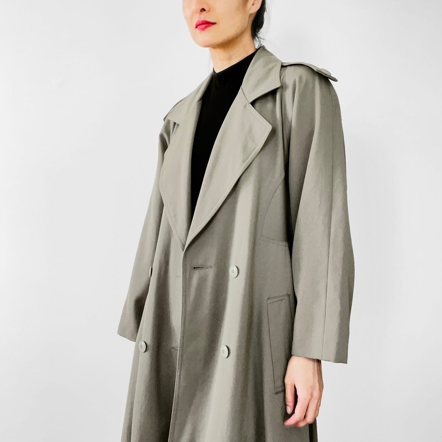 1960s Holt Renfrew Virgin Wool Belted Trench Coat