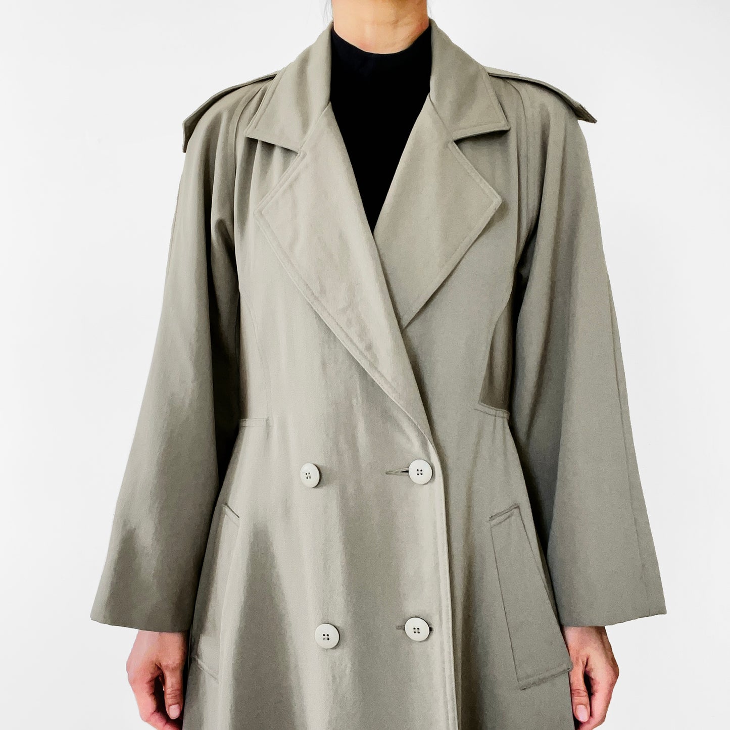 1960s Holt Renfrew Virgin Wool Belted Trench Coat