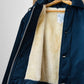 1980s Made in Canada Navy Blue Faux Fur Lined Quilted Hooded Zip Front Parka - Sz. M - 38/40