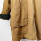 1980s Heavy Khaki Canvas Plaid Flannel Lined Corduroy Collar Jacket - XXXL