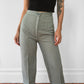 1970s Sage High-Waisted Wool-Blend Houndstooth Pants