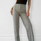 1970s Sage High-Waisted Wool-Blend Houndstooth Pants