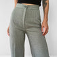 1970s Sage High-Waisted Wool-Blend Houndstooth Pants