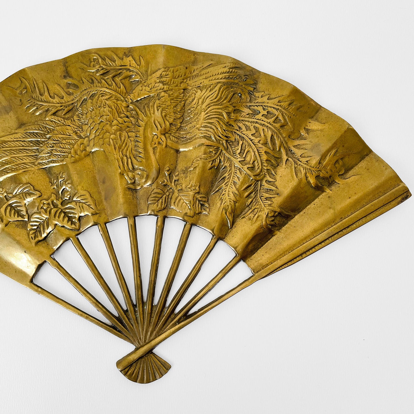 1960s Mid-Century Decorative Brass  Phoenix Fan