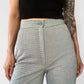 1970s Sage High-Waisted Wool-Blend Houndstooth Pants