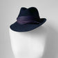 1940s-1950s Sus-Elle Montreal / George W. Bollman Navy Blue Wool Fedora