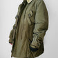 1990s Quilted Lined Corduroy Collar Olive Green Military Army Combat Jacket - Reg. M