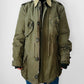 1990s Quilted Lined Corduroy Collar Olive Green Military Army Combat Jacket - Reg. M