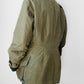 1990s Quilted Lined Corduroy Collar Olive Green Military Army Combat Jacket - Reg. M