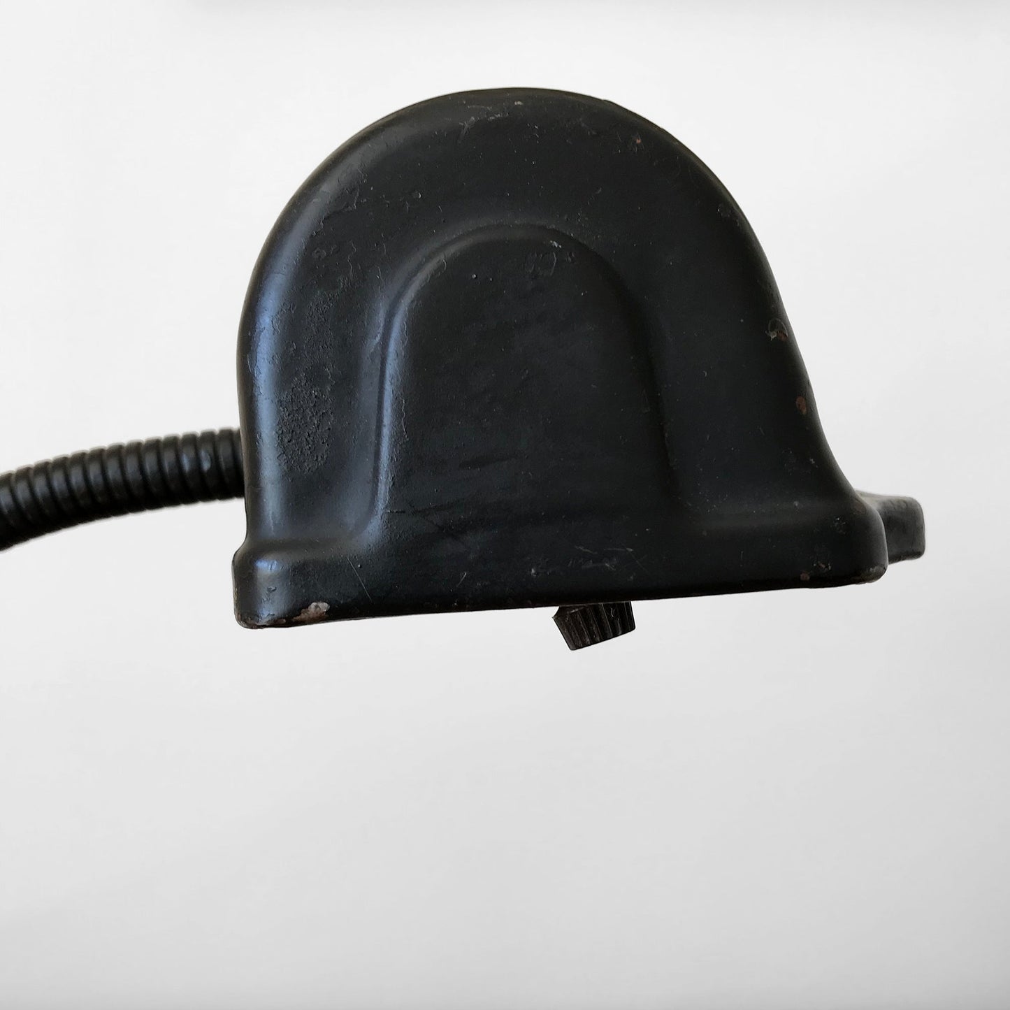 1920s - 1930s Cast-Iron Art Deco Black Gooseneck Lamp