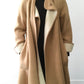 1960s Tan Wool Fleece A-Line Coat