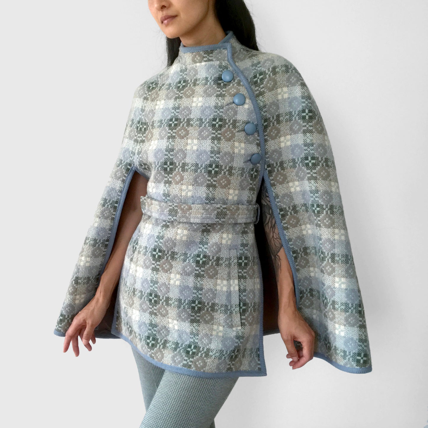 1960s Welsh Wool Belted Cape