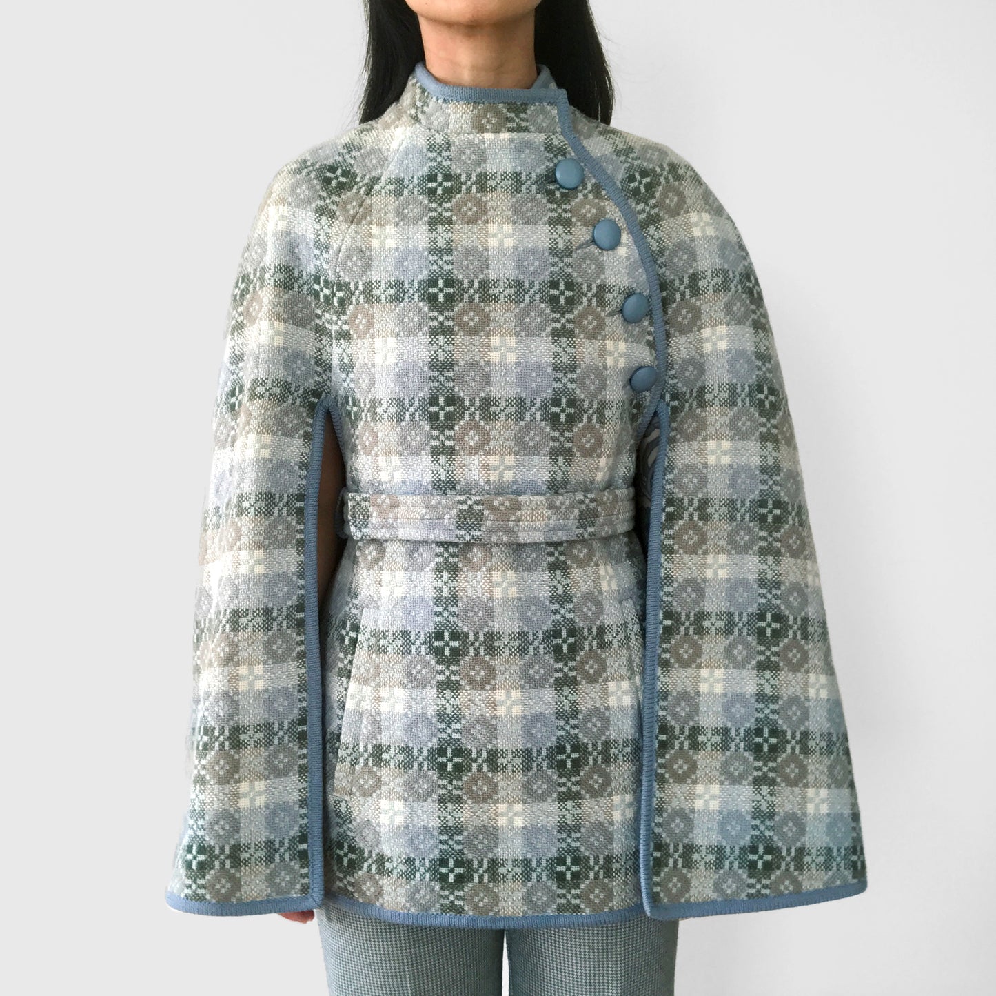 1960s Welsh Wool Belted Cape