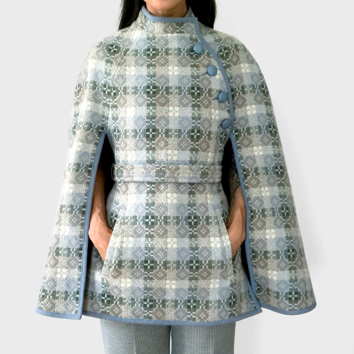 1960s Welsh Wool Belted Cape