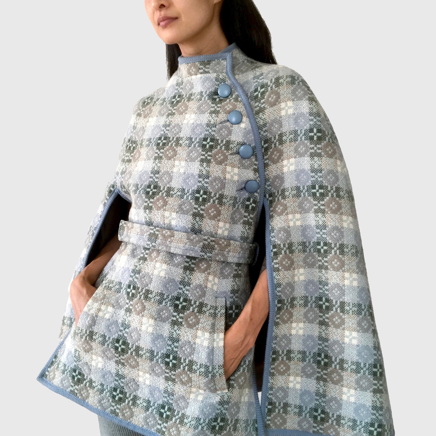 1960s Welsh Wool Belted Cape