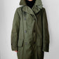 1940s - 1950s Olive Green Double Breasted Wool Lined Large Collar Army Military Field Jacket - M/L