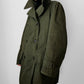 1940s - 1950s Olive Green Double Breasted Wool Lined Large Collar Army Military Field Jacket - M/L