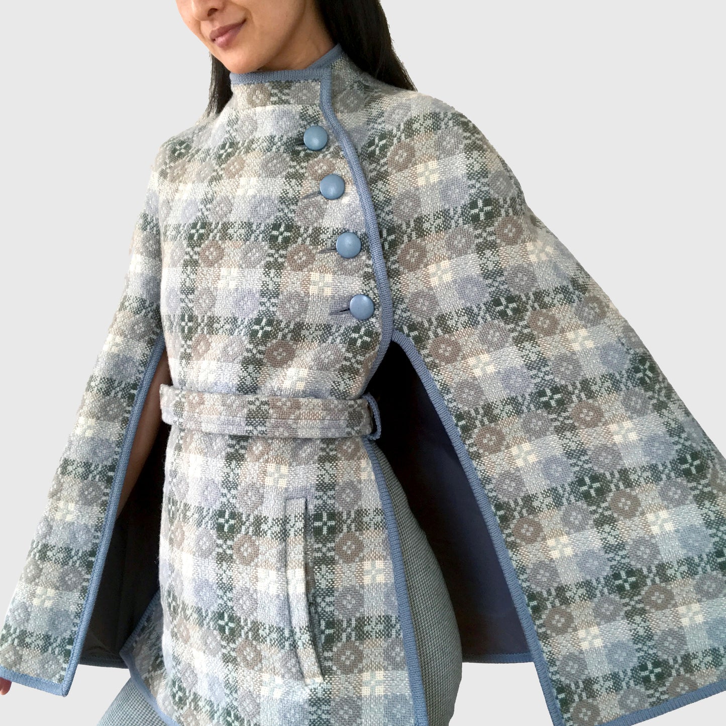 1960s Welsh Wool Belted Cape