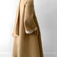 1960s Tan Wool Fleece A-Line Coat