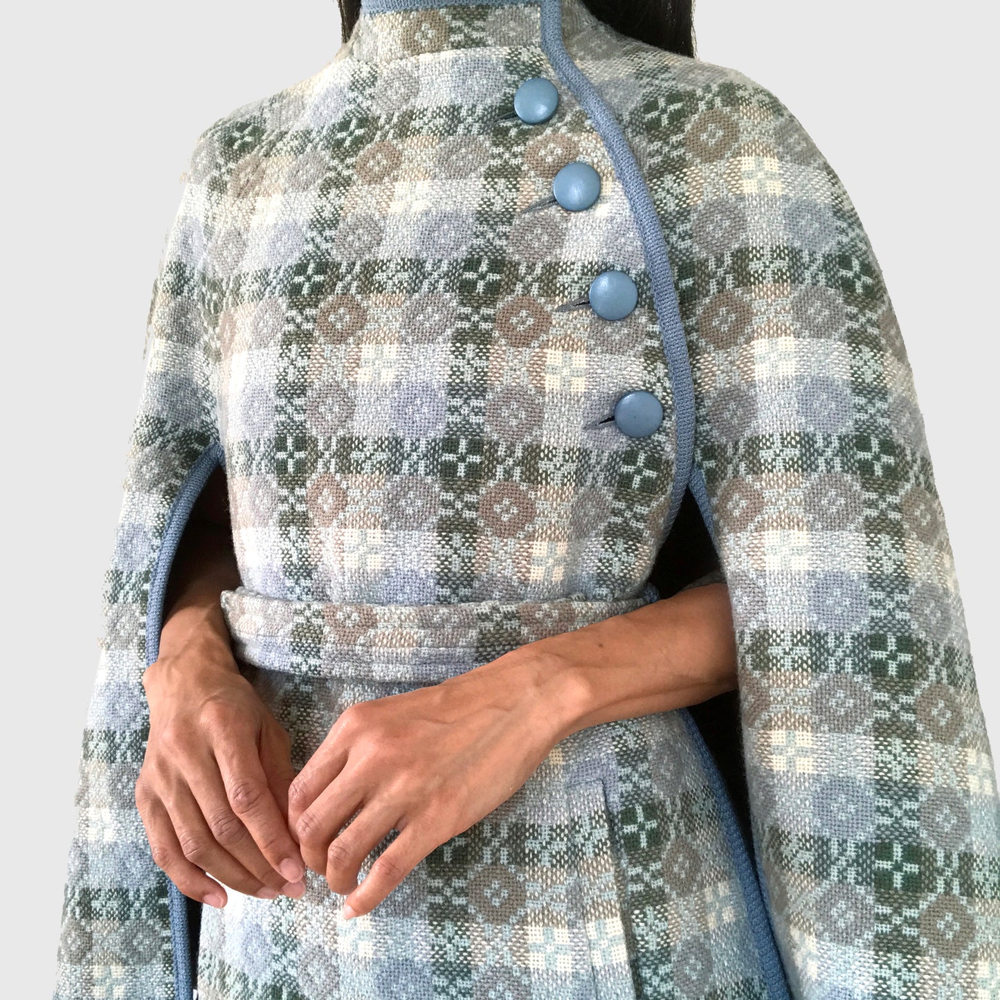 1960s Welsh Wool Belted Cape