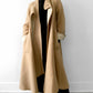 1960s Tan Wool Fleece A-Line Coat