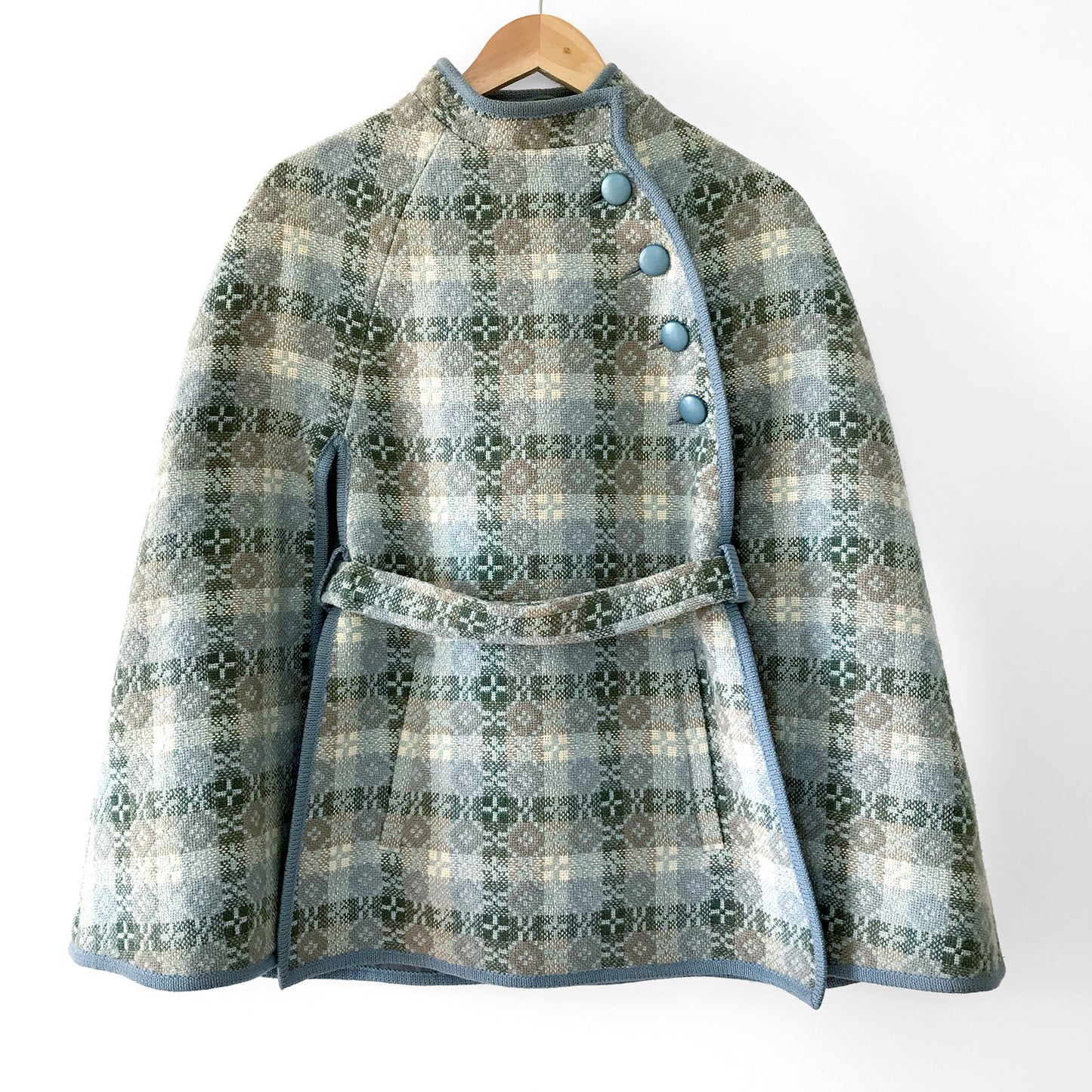 1960s Welsh Wool Belted Cape