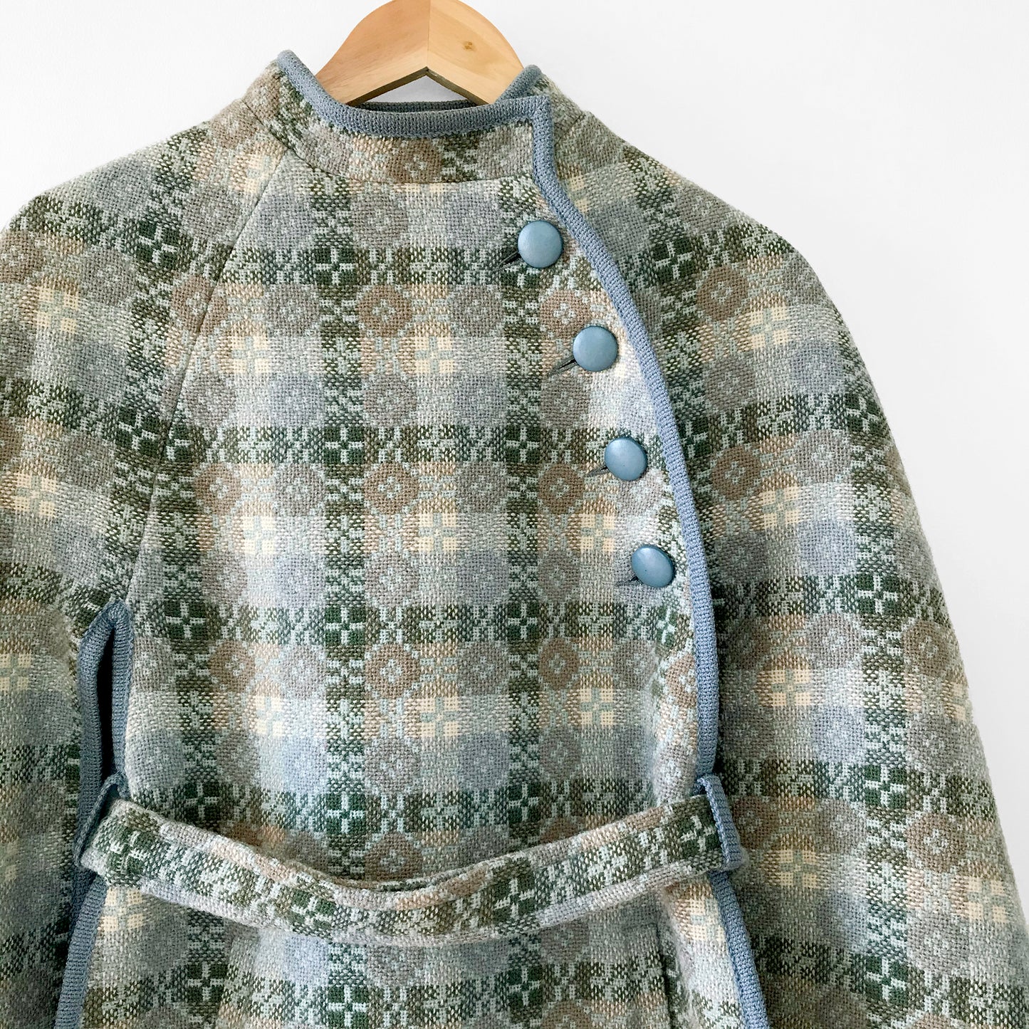 1960s Welsh Wool Belted Cape