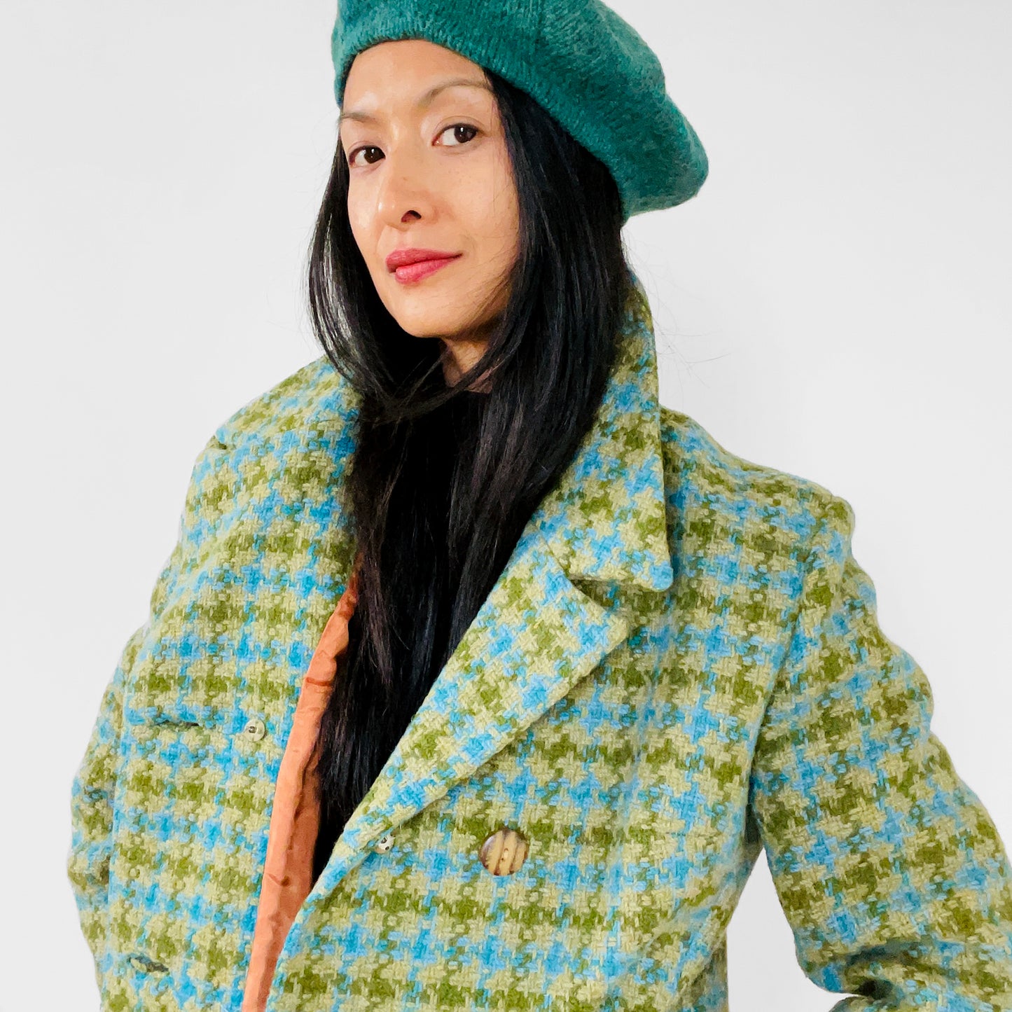 1960s Plaid Wool Twill Jacket