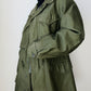 1950s Made in Canada Army Green Military Lined Zip Front Snap Button Field Jacket - M/L