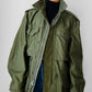 1950s Made in Canada Army Green Military Lined Zip Front Snap Button Field Jacket - M/L