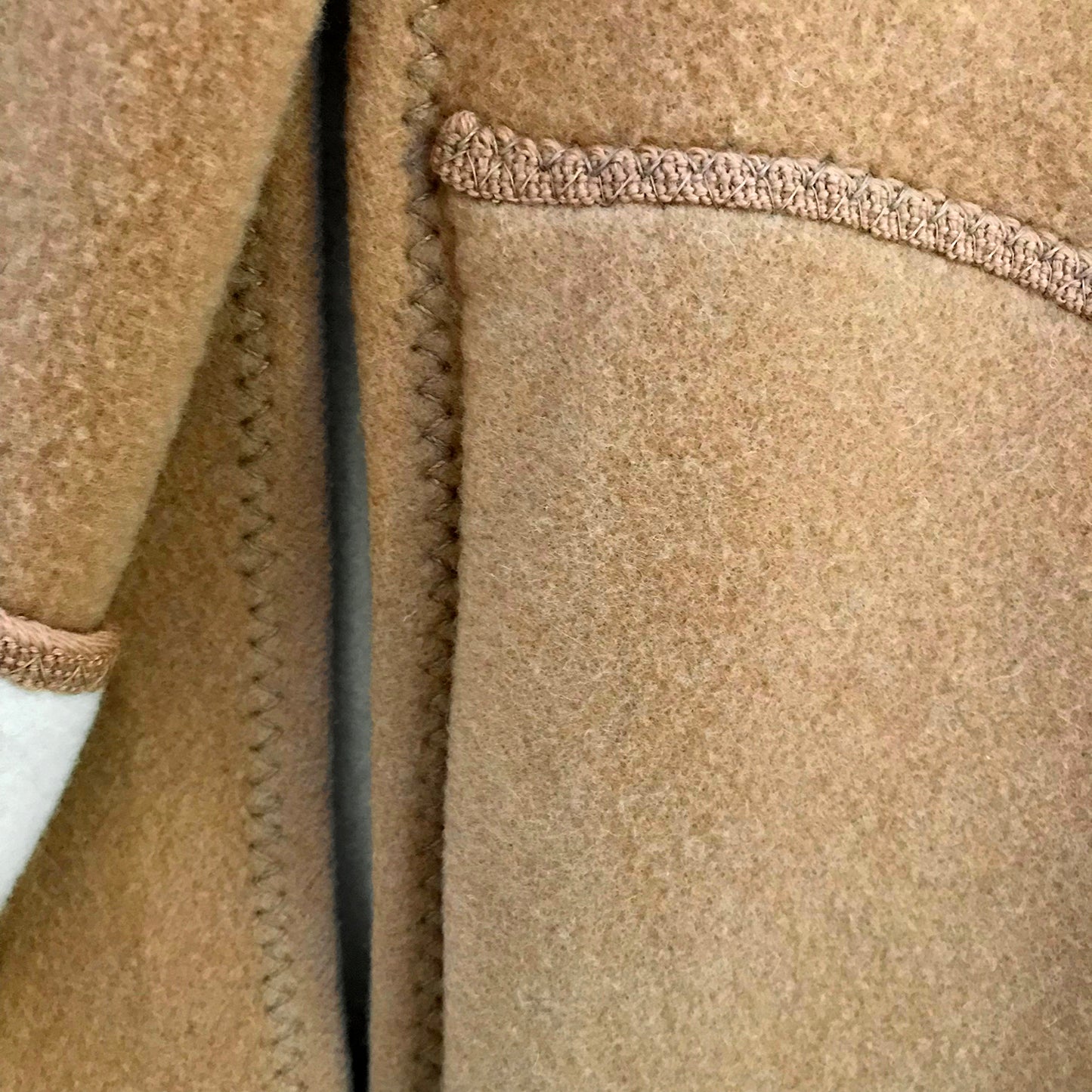 1960s Tan Wool Fleece A-Line Coat