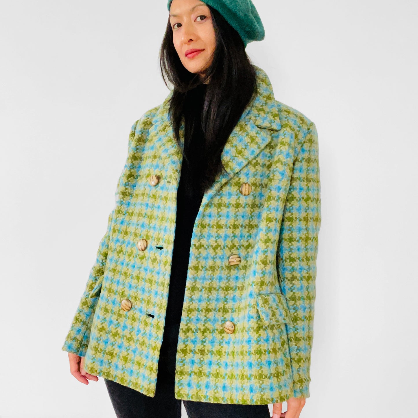 1960s Plaid Wool Twill Jacket