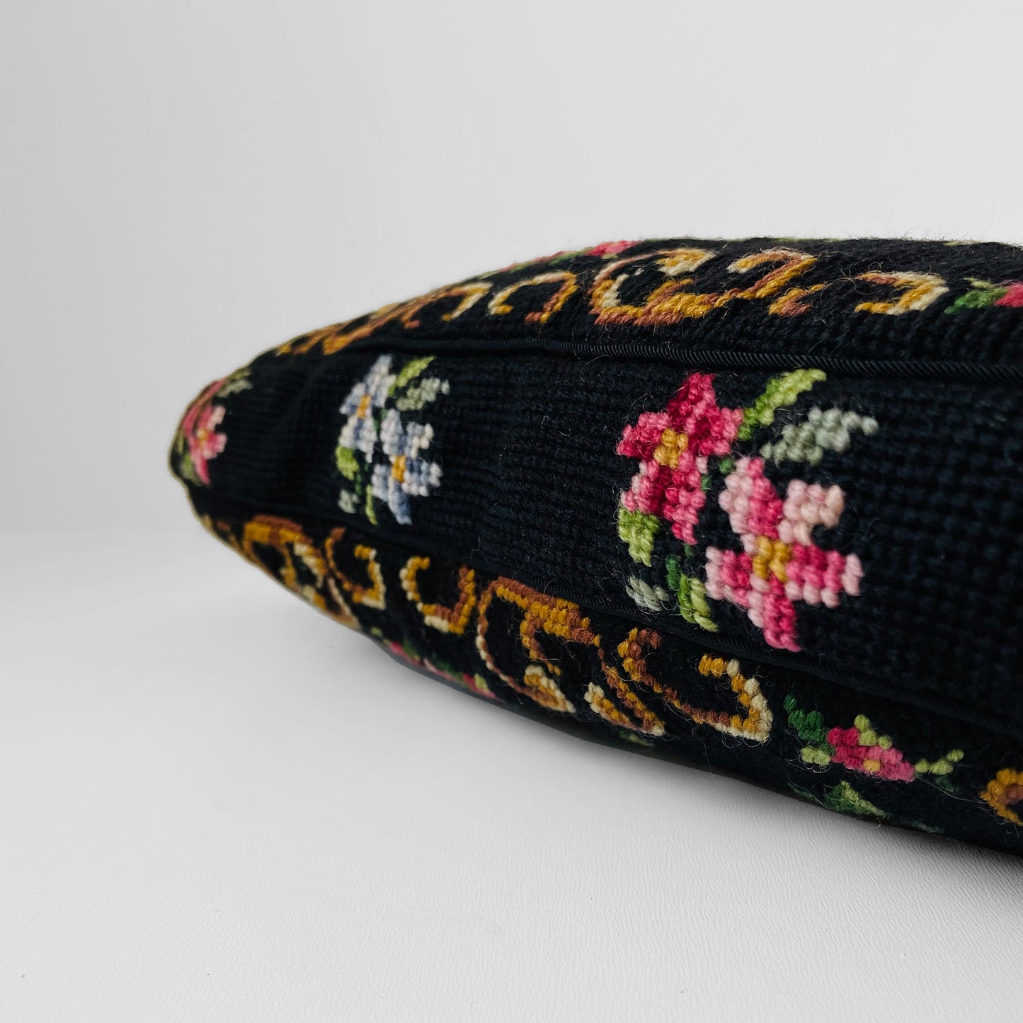 1930s-1940s Floral Needlepoint Bag