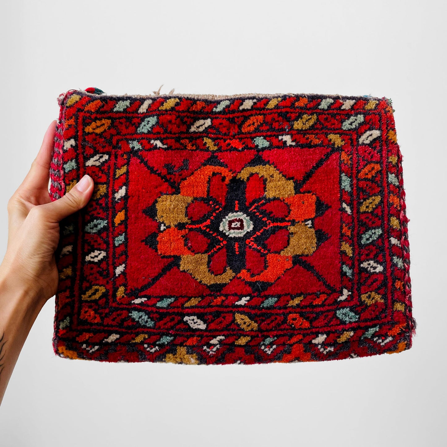 1950s Red Turkish Carpet Bag