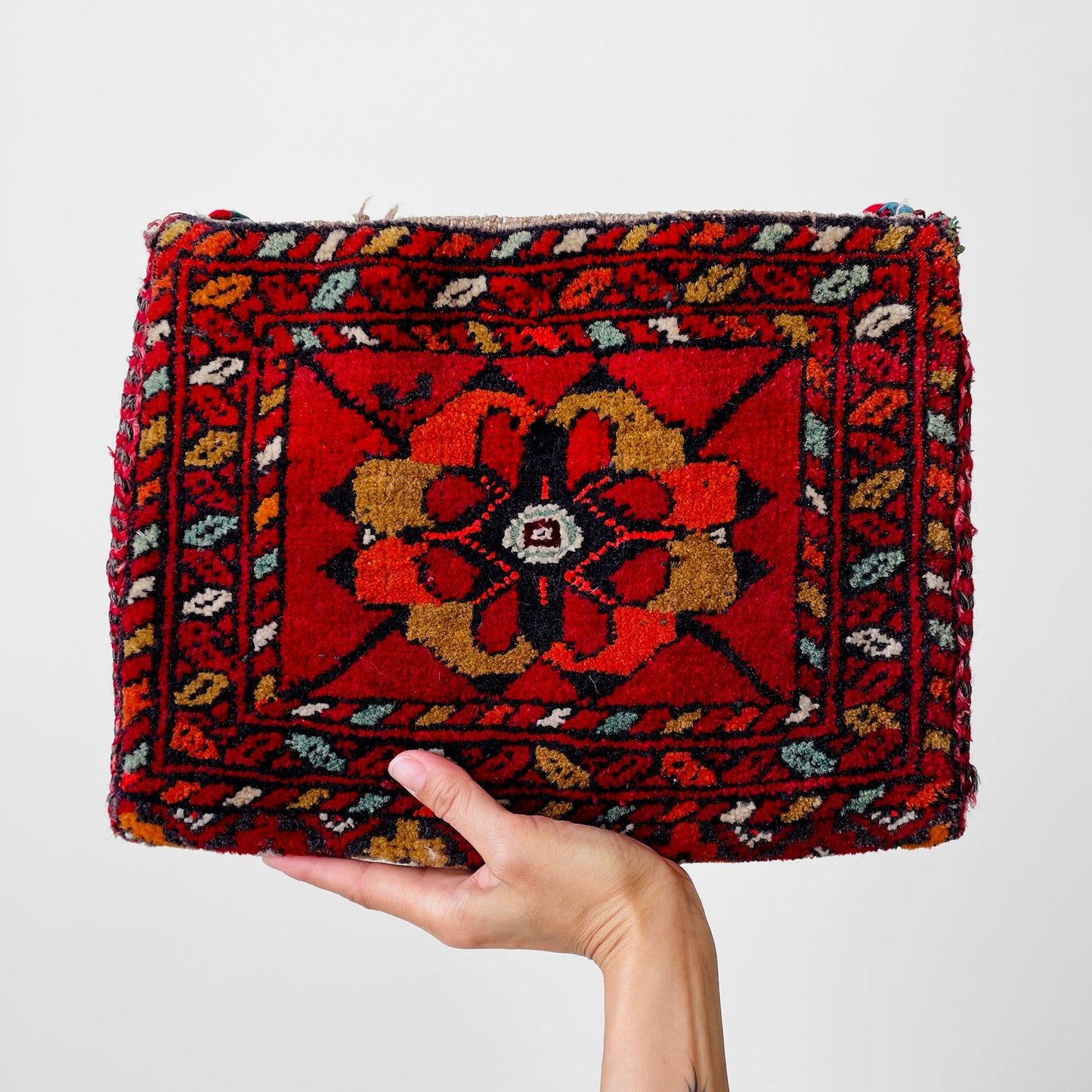 1950s Red Turkish Carpet Bag