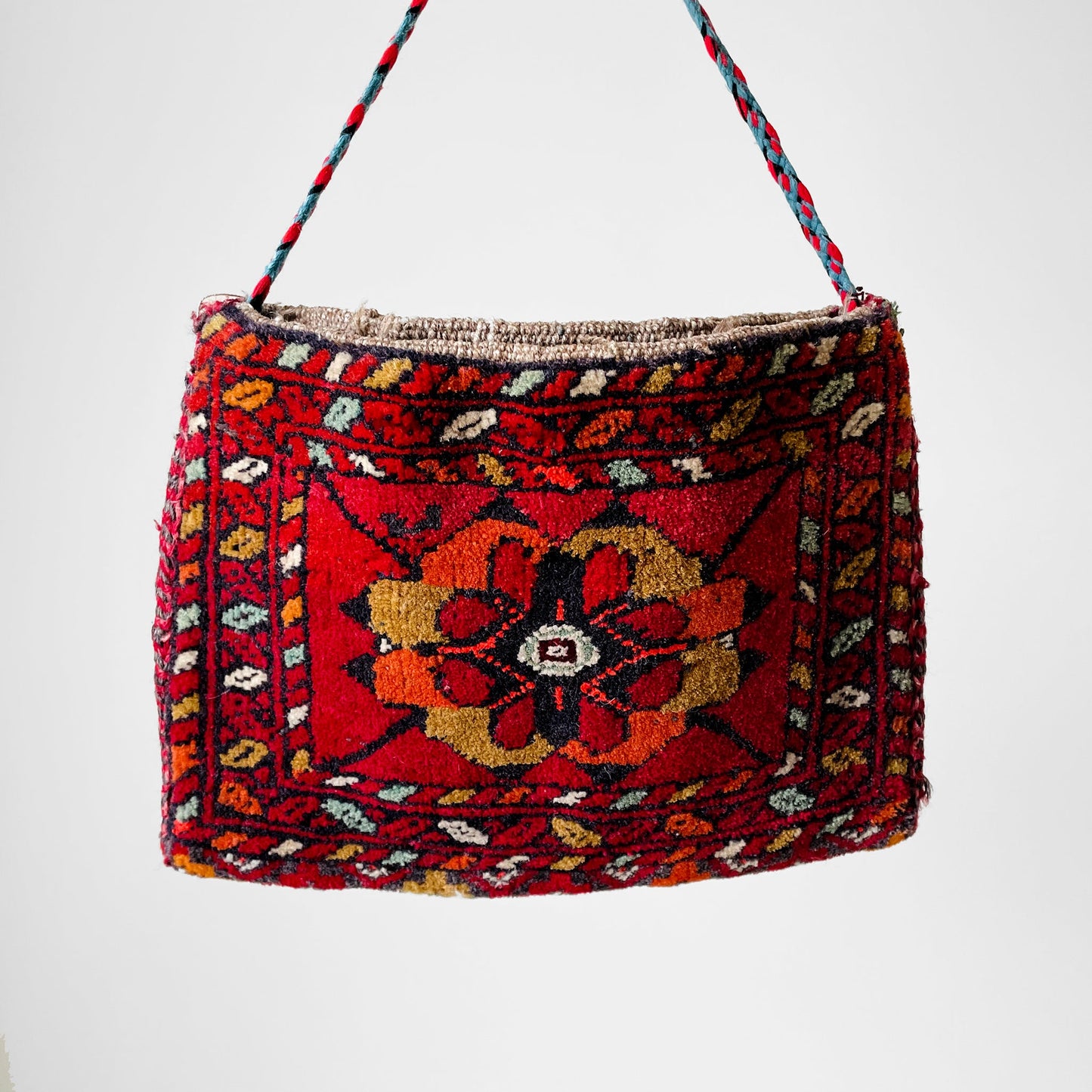 1950s Red Turkish Carpet Bag