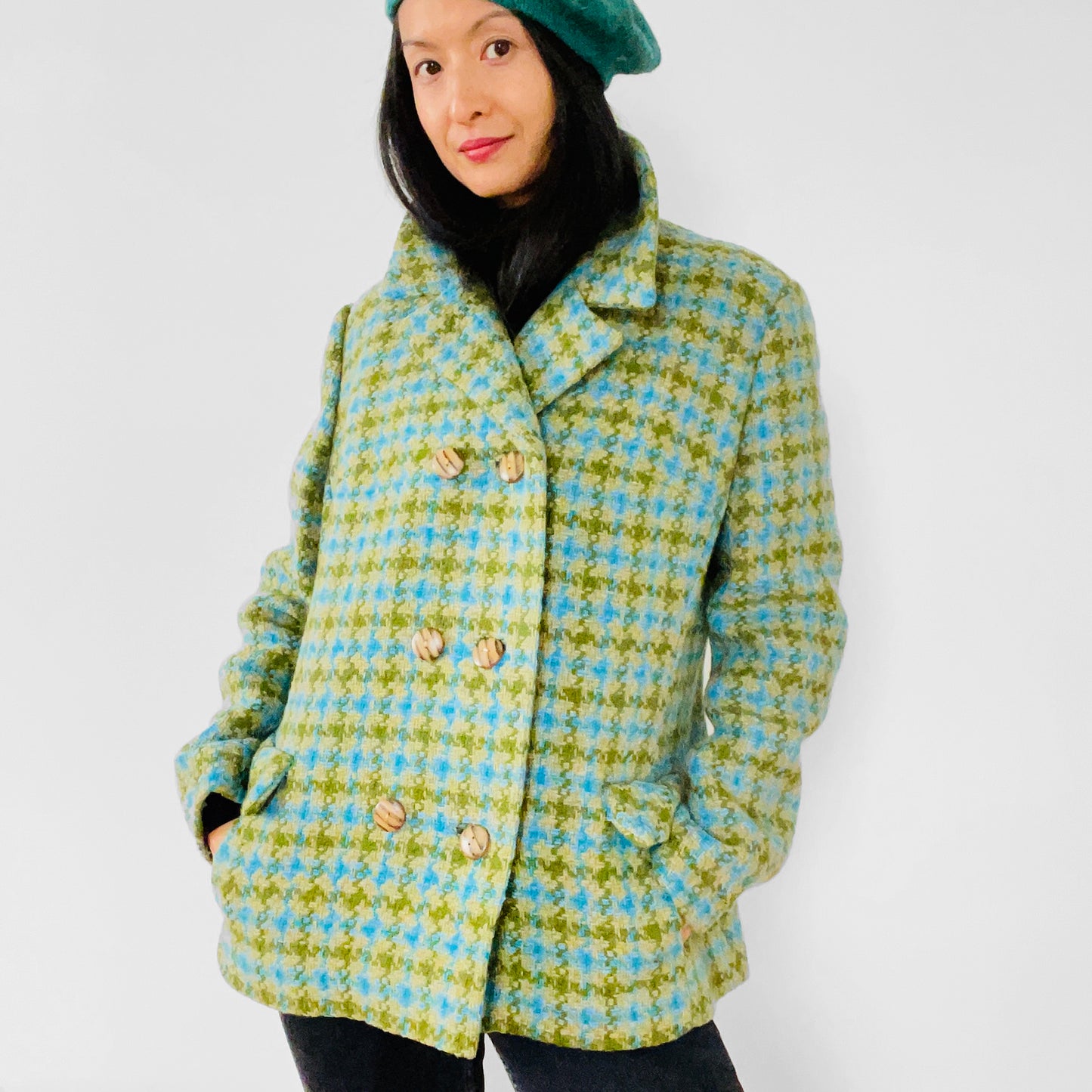 1960s Plaid Wool Twill Jacket