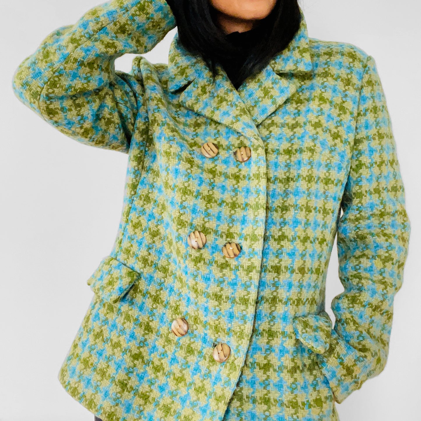 1960s Plaid Wool Twill Jacket