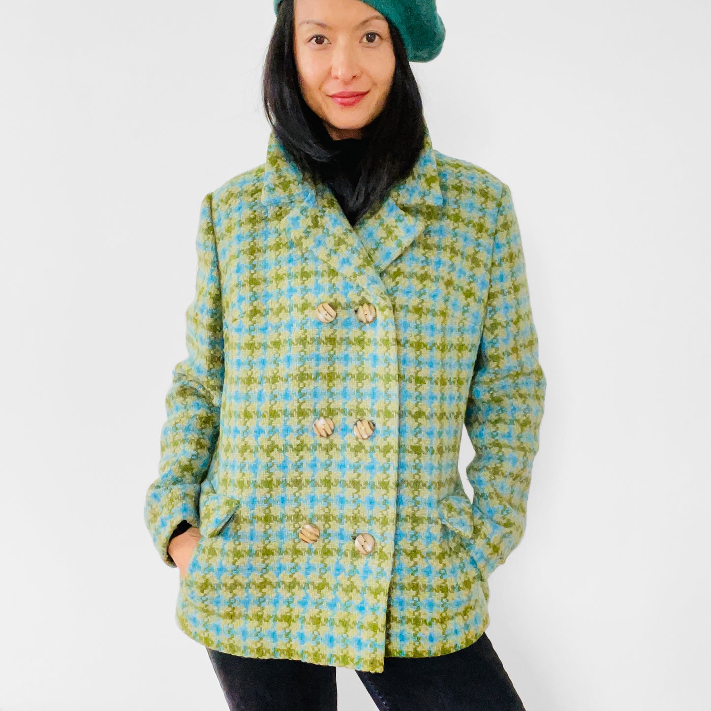 1960s Plaid Wool Twill Jacket