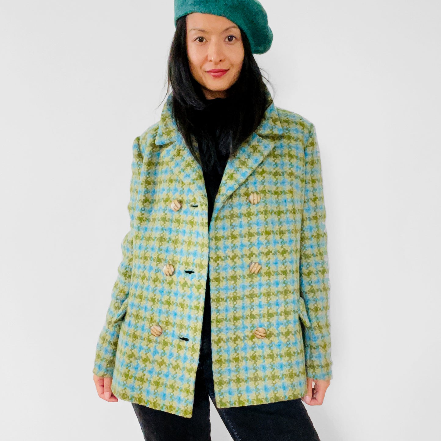 1960s Plaid Wool Twill Jacket