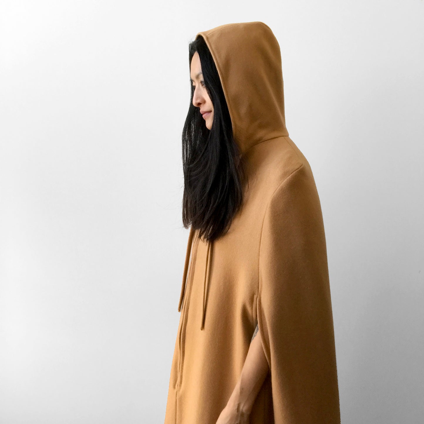 1970s Tan Wool Yukon Parka Cape Coat