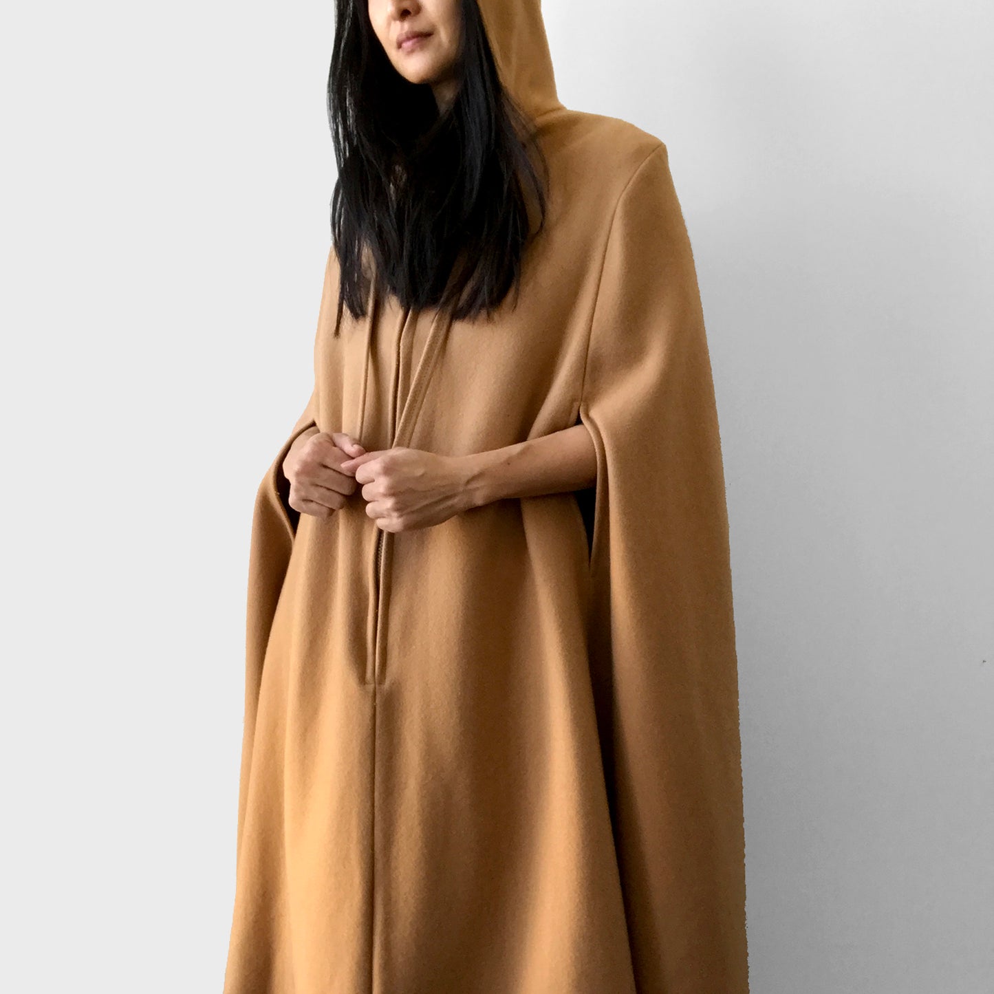 1970s Tan Wool Yukon Parka Cape Coat