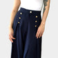 1990s Blue Naval Inspired Pleated Wide-Leg Pant
