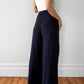 1990s Blue Naval Inspired Pleated Wide-Leg Pant