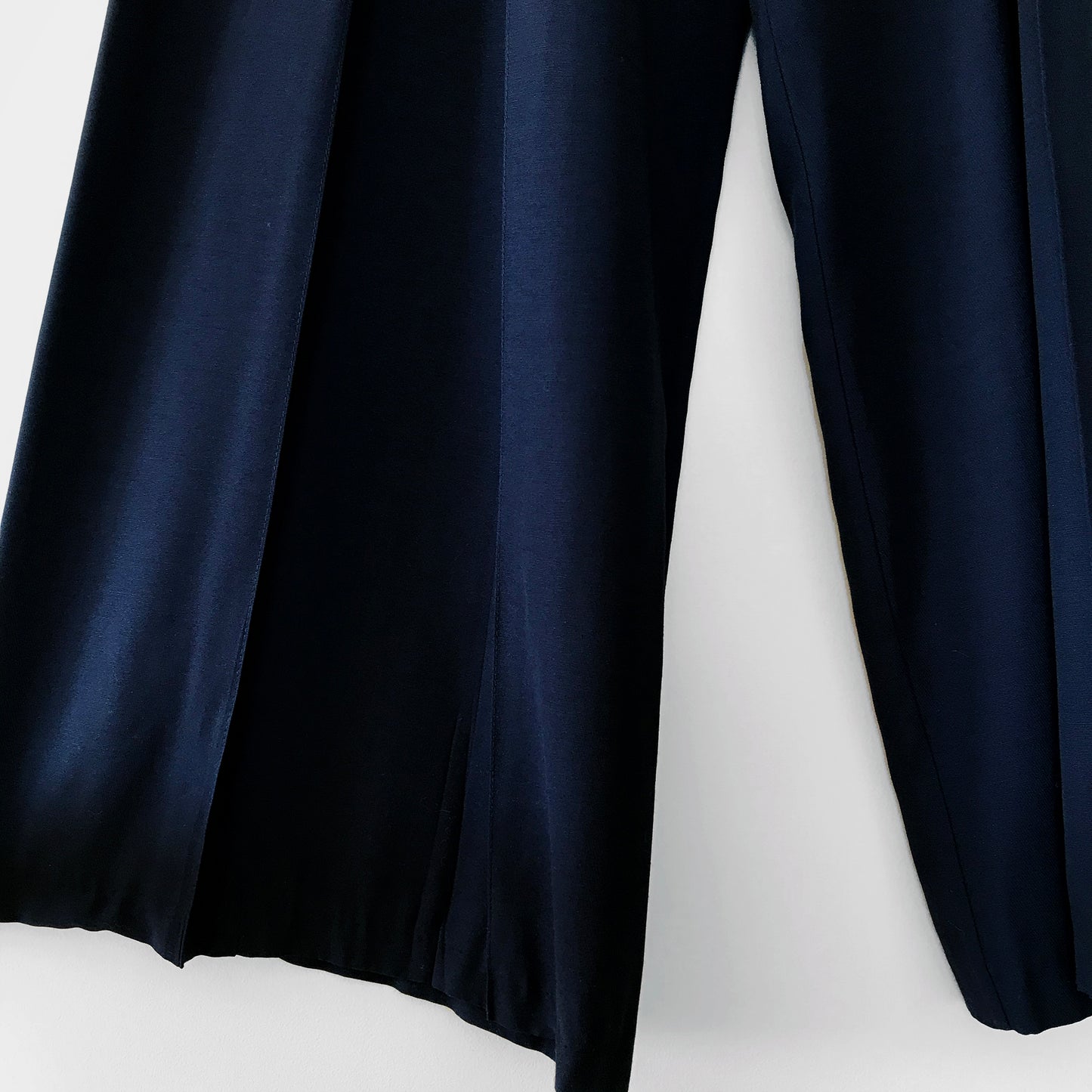 1990s Blue Naval Inspired Pleated Wide-Leg Pant