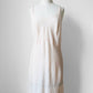 1960s Pale Blush Pink Taffeta Scalloped Detail Slip Dress - S/M