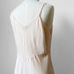 1960s Pale Blush Pink Taffeta Scalloped Detail Slip Dress - S/M